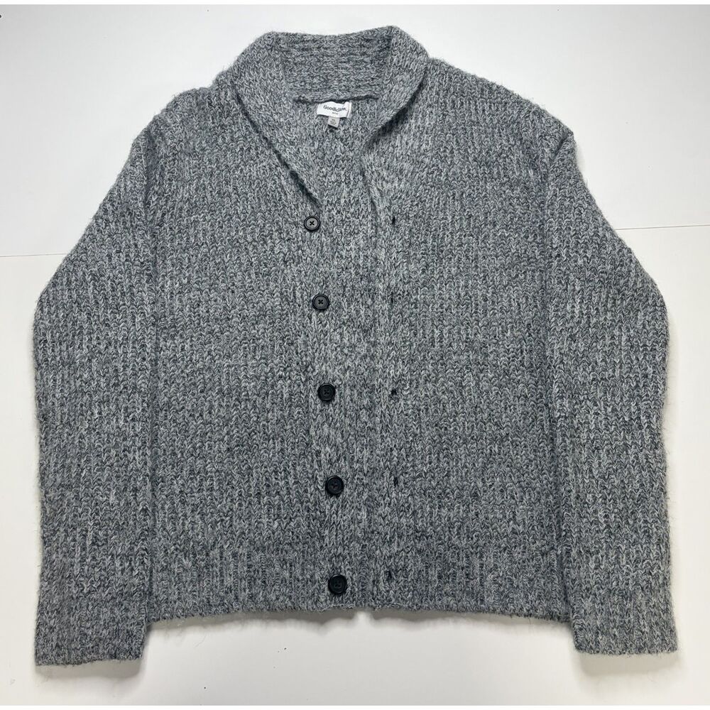 Grey/White/Black Sweater Button up